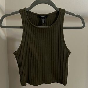 Olive green cropped tank